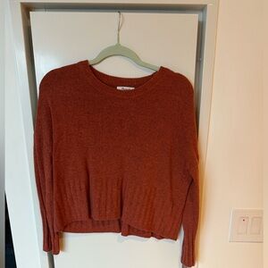 Madewell Warm Copper Crew Neck Sweater